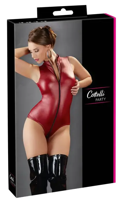 Bordeaux Bodysuit with 2-Way Zipper – L