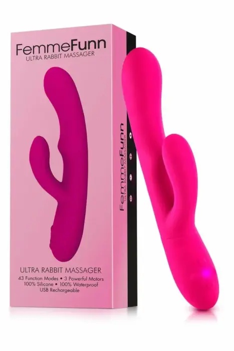 FemmeFunn Ultra Rabbit Pink устройство тройного действия, 10 режимов