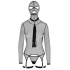 Bad Kitty Net Basque Set with Mask, Choker, String and Flogger – Black – L — Photo 12