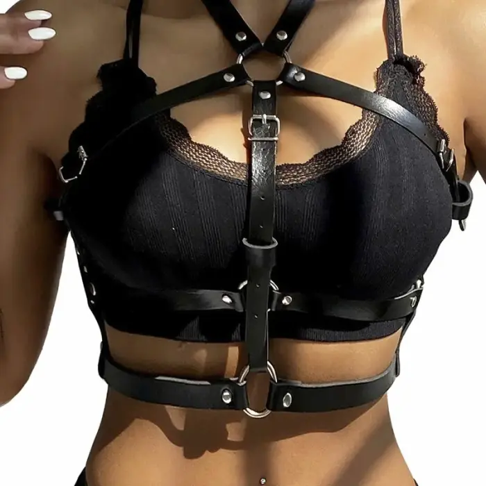Subblime Leather Chest Harness – Black