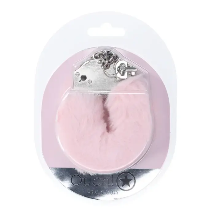 OUCH! Heavy-duty pūkaini rokudzelži – gaiši rozā
