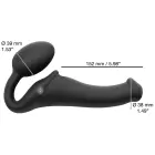 Вибрирующий страпон-вибратор – 15.2 cm (6″) – черный — Фото 7