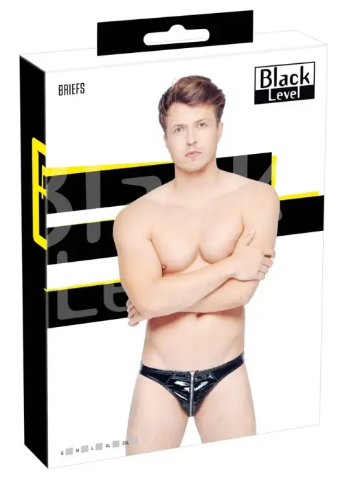 Black Level Vinyl Briefs XL – Black