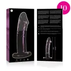Ibiza Nebula Series Model 19 stikla dildo – 18.5 cm (7.3″) – rozā — Foto 7