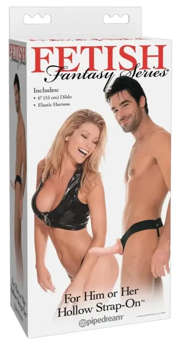 Pipedream Fetish Fantasy Series regulējams dobuma strap-on dildo – 18 cm (7″)