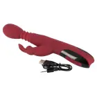 Triušio vibratorius – 26.5 cm (10.4″) – raudonas — Nuotrauka 5