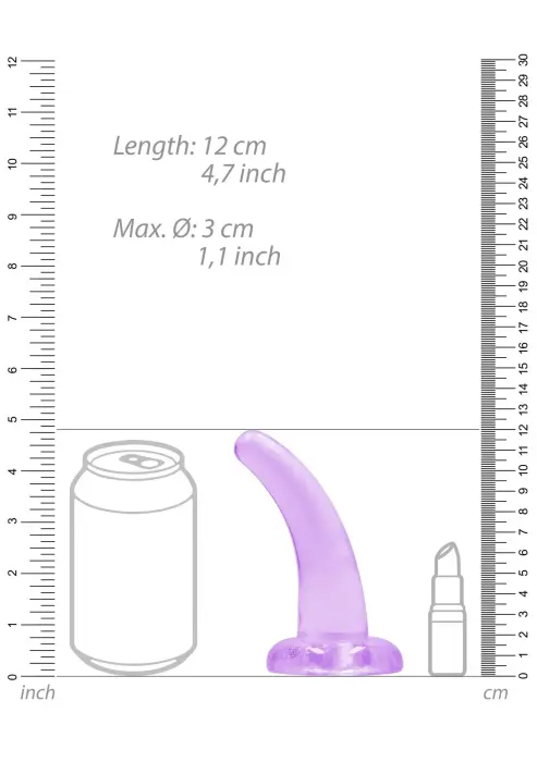 Nav reālistisks dildo ar piesūcekni – 11.5 cm (4.5″) – Caurspīdīgs Foto 5