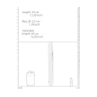 Reālistisks divpusējs dildo – 34 cm (13.4″) – Caurspīdīgs — Foto 3