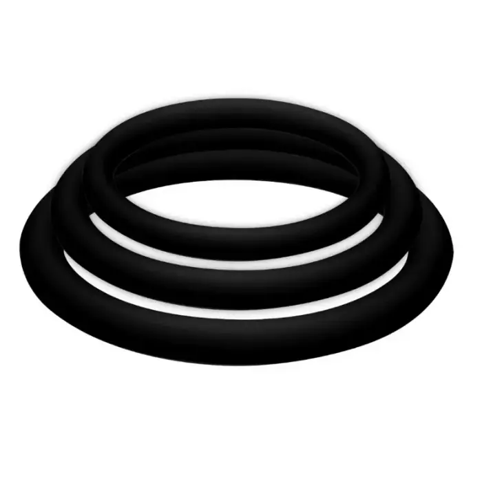 JOYDIVISION PotenzDuo Plus Set – 3 Black Silicone Support Rings S/M/L