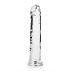 Straight Realistic Dildo with Suction Cup – 20 cm (8″) – Clear — Photo 2