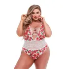 White Floral Lace Teddy – XL — Photo 1