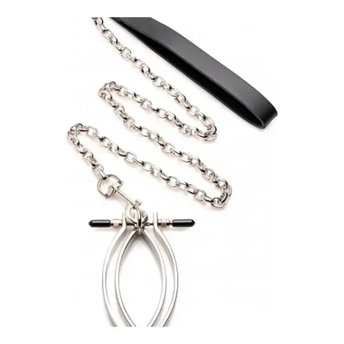 XR Brands Pussy Tugger Adjustable Intimate Clamp with PU Handle