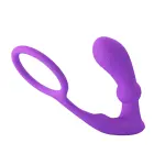 PRETTY LOVE Warren Purple Wireless Remote Control Vibrating Cock Ring with Anal Plug — Photo 3