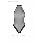 Passion Moonlight Bodysuit – hypoallergenic mesh bodysuit with open crotch and lace accents – black – S-XXXL — Photo 5