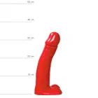 All Black Realistic Dildo with Balls – 20–23 cm — Photo 1