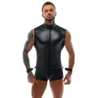 Svenjoyment Bondage kombinezons ar aprocēm – melns – M Foto 2