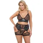 Cottelli Curves 3-Piece Black Lace Bra Set – XL — Photo 2