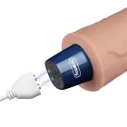 Real Softee uzlādējams vibrējošs dildo – 23 cm (9″) – Miesas krāsa Foto 12