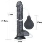 Extreme Squirting Dildo with Suction Cup – 28 cm (11″) – Black — Photo 2