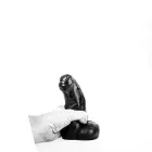 All Black reālistisks dildo ar sēkliniekiem – 20 cm (8″) — Foto 5