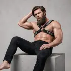 Fetish Submissive Attitude Men's Chest Harness Eco-Leather Adjustable Black – One Size — Photo 7