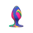 Cheeky Multicolored Anal Plug with Suction Cup – M — Photo 1
