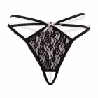 Christine – elastīgas mežģīnes string bez sola – melns – 2XL/3XL — Foto 3