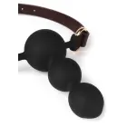 Taboom Cocoaelle – beaded silicone ball gag with woven strap – cocoa — Photo 3