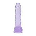 Reālistisks dildo ar sēkliniekiem – 12.7 cm (5″) – Violets Foto 3