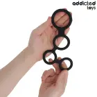 Addicted Toys Multi-Ring Support System with Anatomical Dividers – 201 mm – Black — Photo 2