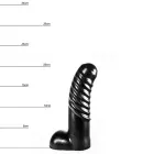 Guanlong rievots dildo – 20 cm (8″) – Caurspīdīgs — Foto 4