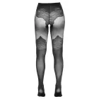 Cottelli LEGWEAR melnas zeķubikses virs ceļa ar atvērtu dizainu 40/20 DEN — Foto 6