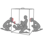 Secret Dome Scandale BDSM rotaļu kaste – melna un sarkana Foto 15