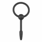 Mister B Silicone Urethral Plug with Pull Ring – Small – Black — Photo 1