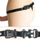 Õõnes vibreeriv strap-on – unisex, realistlik tekstuur, harness komplektis – 16,5 cm — Foto 8