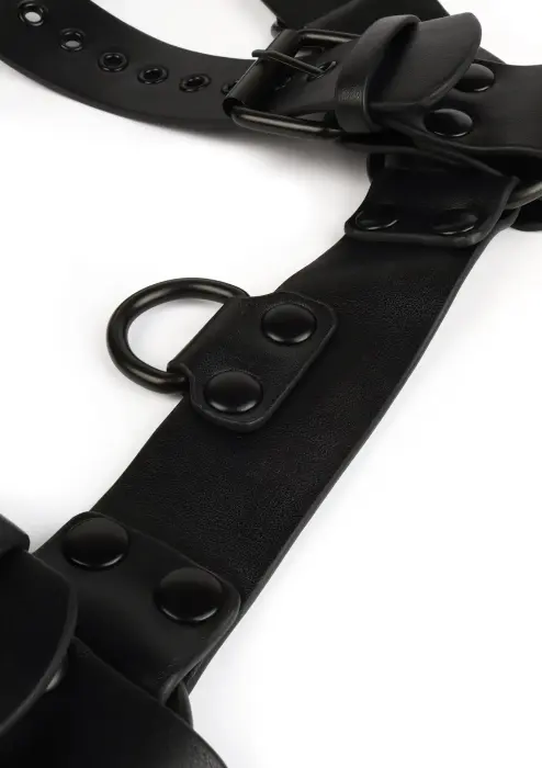 AVANZA VANTAGE 8 PU Leather Core Body Harness – Black S/M