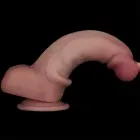 LoveToy Sliding Skin Pro II Dual Layer Silicone Dong – reālistisks divslāņu silikona dildo – 20,3 cm — Foto 14