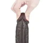 Sliding Skin kahekihiline dong – 23 cm (9″) – must — Foto 9