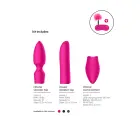 Pleasure Kit #4 - Vibrator with Different Attachments - Pink — Photo 6