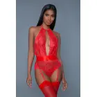 Be Wicked Ophelia Satin Bodysuit – Red – L — Photo 2