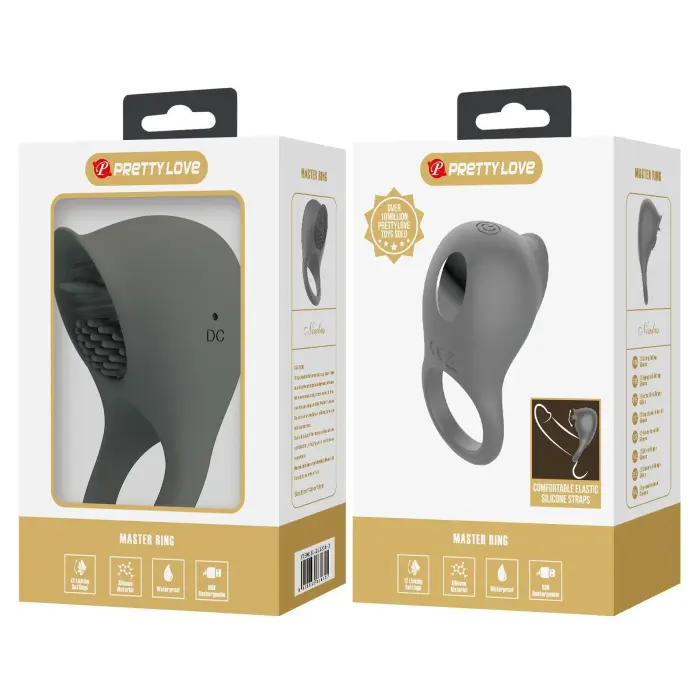 PRETTY LOVE – Master vibrējošs dzimumlocekļa gredzens Foto 9