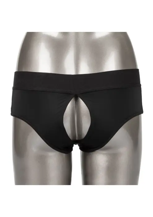 Her Royal Harness atviros nugaros kelnaitės su diržu – juodos – XXL/XXXL