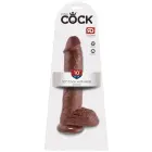 KC 10 realistlik dildo munanditega – 25.4 cm (10″) – pruun — Foto 1