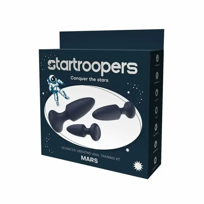 STARTROOPERS Mars – vibrating anal training kit – 3-piece progressive set – silicone