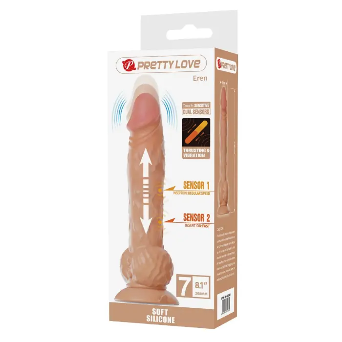 Pretty Love Eren – touch-sensitive thrusting dildo – flesh
