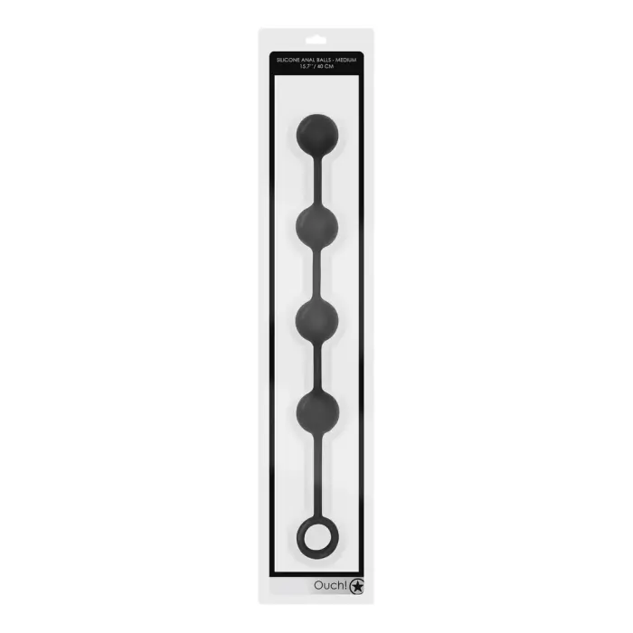 Silicone Anal Balls – M – Black