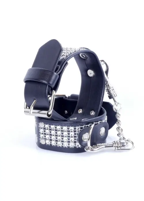 Fetish B - Series Handcuffs with cristals 3 cm Silver Photo