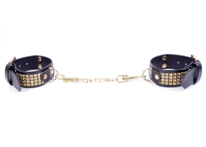 Fetish B - Series Handcuffs with cristals 3 cm Gold Photo