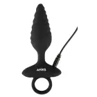 ANOS elastīgs teksturēts anālais spraudnis – 14.8 cm (5.8″) – Melns — Foto 8