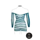 Garām piedurknēm tīkliņa mini kleita – Queen Size Foto 18